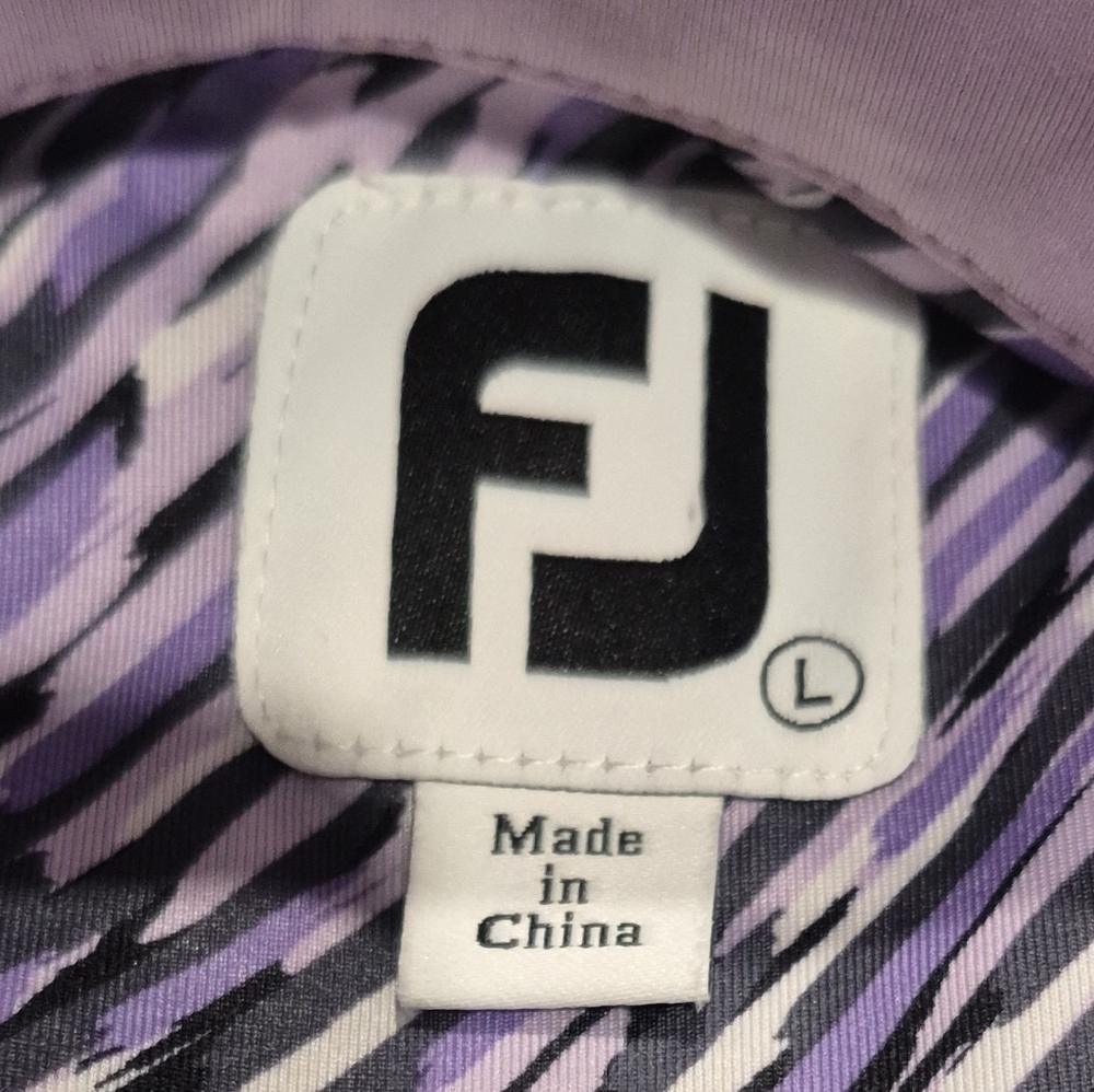FootJoy Women's Lavender and Patterned Muscle Tee - Picture 2 of 4